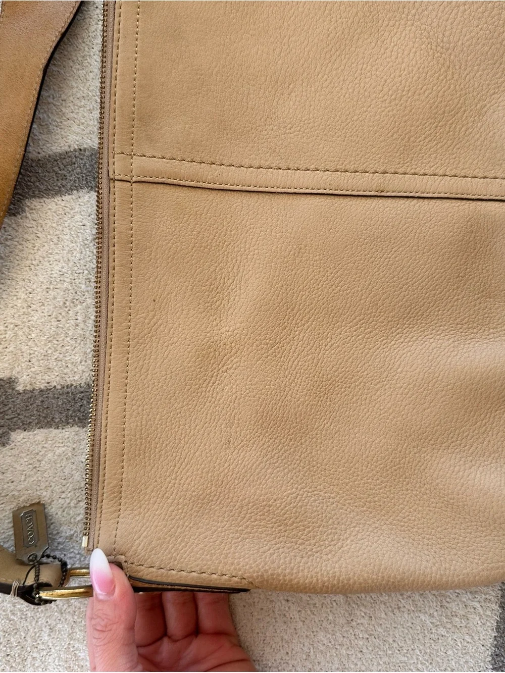 Coach Tan Leather Hobo Bag